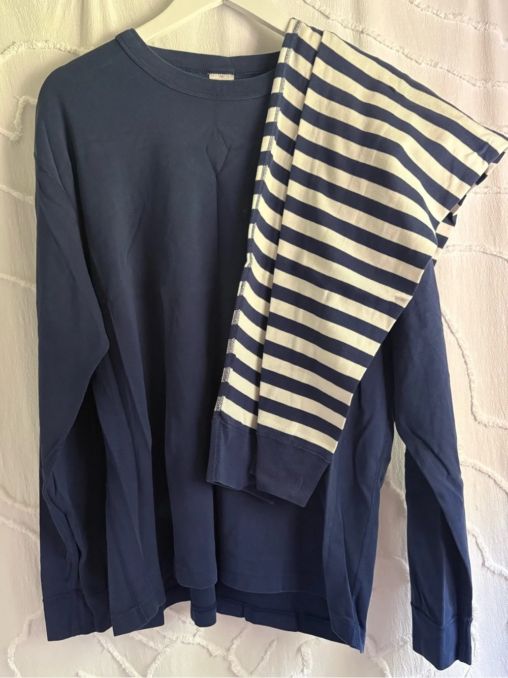 Hanna Andersson Adult Pajama Set XXL Organic Cotton Navy White Striped